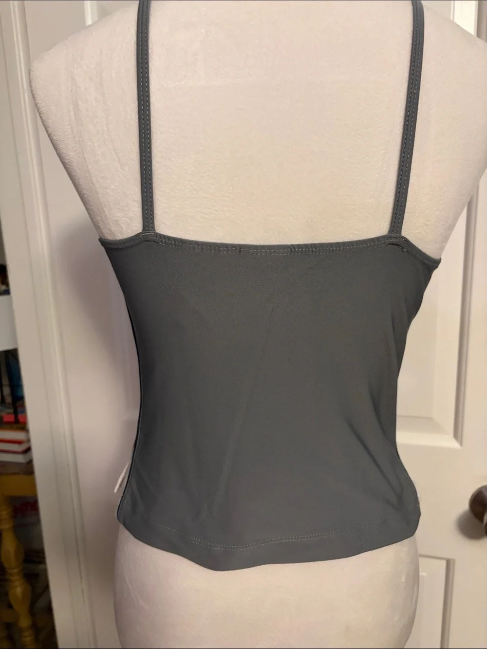 Nike Women's Charcoal Slim Fit Tank Top with Swoosh